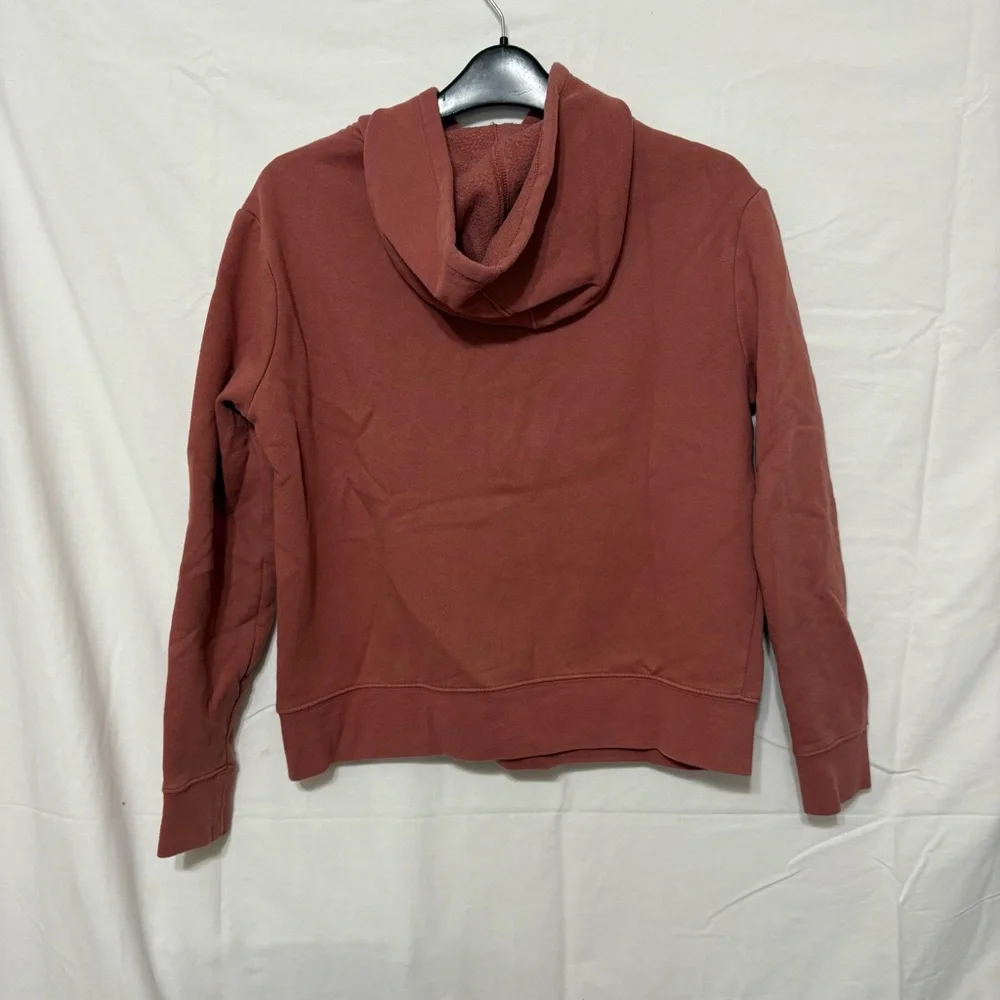 Champion Women's Powerblend Fleece Hoodie in Sandalwood Red. - Picture 3 of 8
